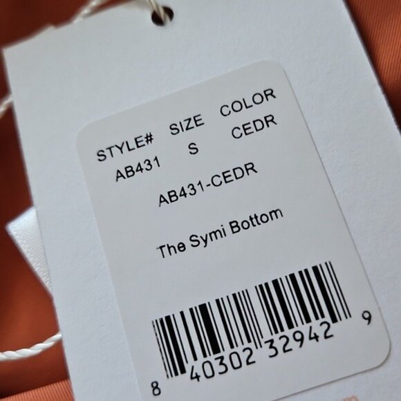 Andie The Symi Swimsuit Bikini Bottom Size Small New Cedar Ruched Center Beach - Picture 3 of 5